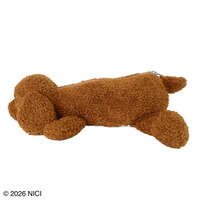 紅棕貴賓犬 立體玩偶收納包 捲毛 12×25×7cm【NICI】｜NICI（ニキ） Dogs 2026 プードル レッドブラウン フィギュアポーチ