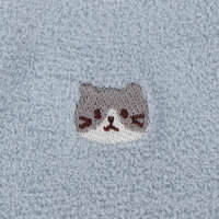 福福貓 素色刺繡毛絨中筒襪｜ふくふくにゃんこ 無地刺繍モールソックス