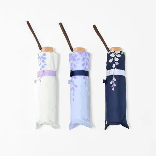 BLACK COATING UV PARASOL mini 紫藤花 晴雨兼用 折疊傘