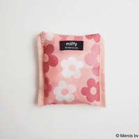 Miffy 米飛兔 大花朵環保購物袋S 可收納30×54cm 粉紅｜MIFFY BIG FLOWER ショッピングバッグS ピンク