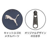 PUMA 3WAY零錢包 票卡夾 鑰匙包 可調背帶 黑／海軍藍｜PUMA コイン＆パスケース