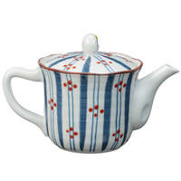 波佐見燒手繪十草花紋茶壺 貓頭鷹壺蓋 470ml 亮釉瓷器 日本製｜十草花Uポット