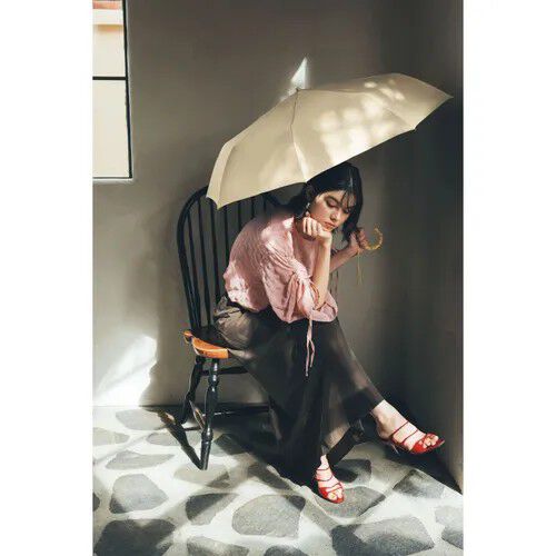 素面 遮光100% 晴雨兼用 長傘 55cm