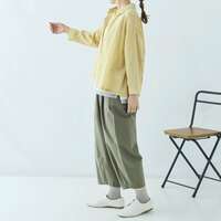 細褶感80支純棉巴里紗八分袖外套式襯衫 胸圍118cm cloudnine｜細かなシワ入り 80綿ボイル無地8分袖 ジャケット風シャツブラウス