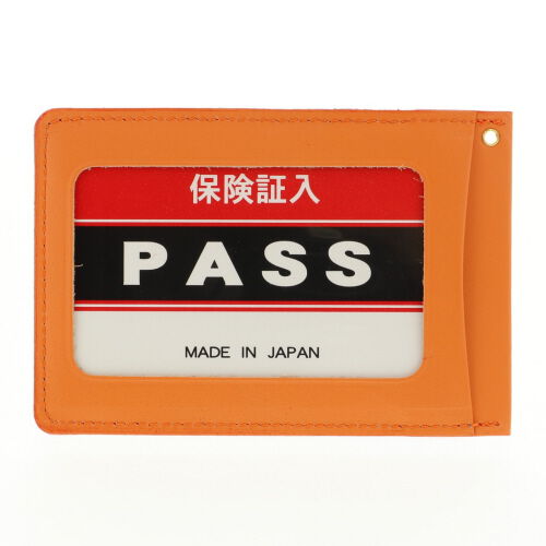 直式牛皮票卡夾 雙面窗 11×7.5cm 日本製 11色｜縦型カラフル単パス入