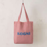 格紋彩色刺繡托特包 SOGNI 可肩背 A4可放 3色｜ロゴポップトートバッグ