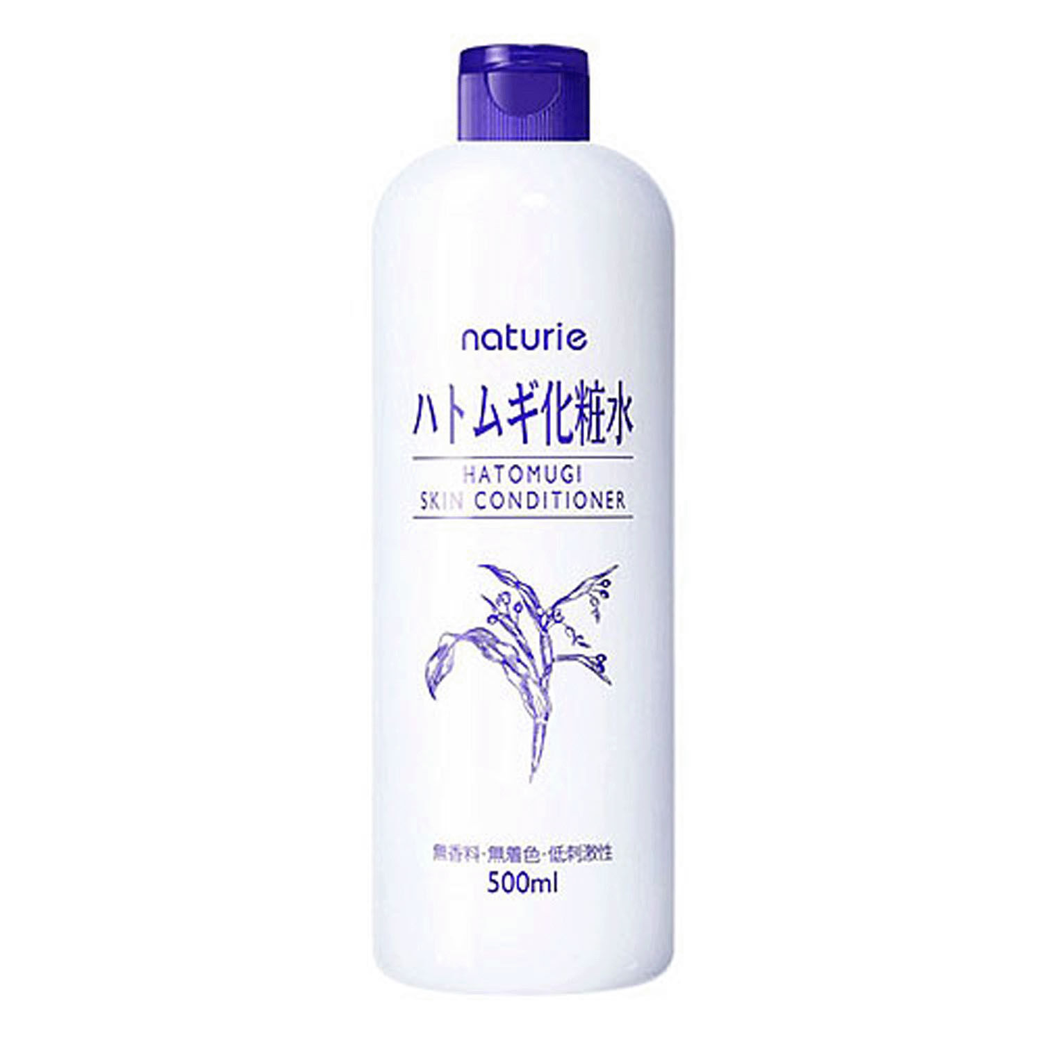 naturie 薏仁化妝水 大容量 無酒精無香料 500ml｜ナチュリエ スキンコンディショナーR ハトムギ化粧水 500ml
