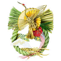 魚沼稻草工藝新年門飾 初夢 27公分手工掛飾｜魚沼飾り 初夢
