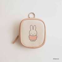 米飛兔乳白PVC方形迷你包 耳機收納附登山扣 粉紅色｜ミッフィー MIFFY MILKY PVC ミニスクエアポーチ ピンク