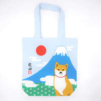 柴犬柴田 棉質A4托特包 39×38cm 日本款｜A4トート にほんのしばたさん