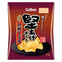 硬炸厚切洋芋片 九州醬油風味 63g Calbee｜堅あげポテト 九州しょうゆ