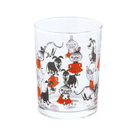 MOOMIN 嚕嚕米小不點玻璃杯 220ml 杯內也看得到圖案 貓咪／小狗｜ムーミン リトルミイプラス ガラスタンブラー