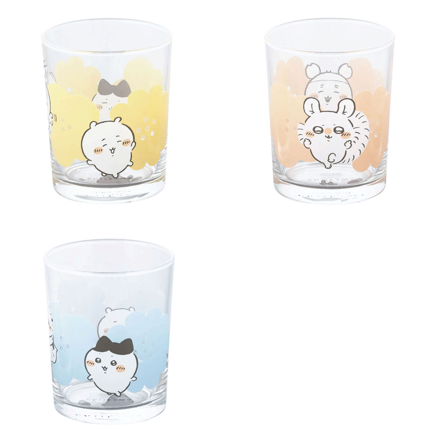 Chiikawa 吉伊卡哇 花開玻璃杯 260ml 三色｜ちいかわ ハッピーブロッサム ガラスタンブラー