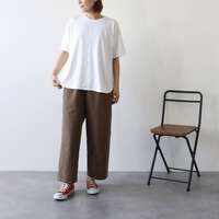 立體點點提花四分袖前後不對稱下襬針織上衣 身寬114cm cloudnine｜ドットジャカードカットソー