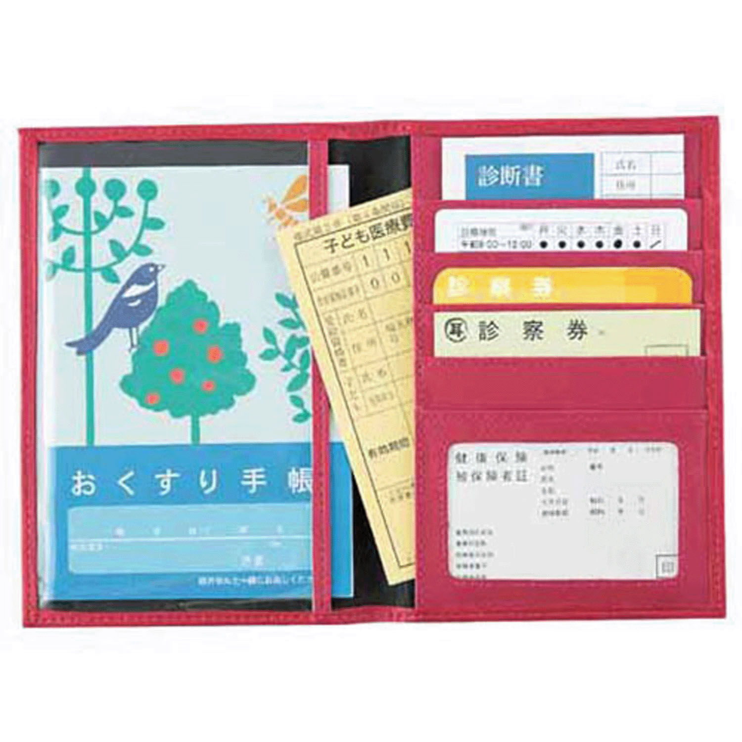 貓咪滿版保險證・藥曆手冊收納夾｜整理收納・日本直送