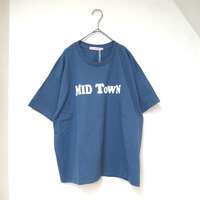 【ALL HOURS】MID TOWN 印花T恤 藍色 日本製 ｜ALL HOURS プリントTシャツ "MID TOWN"