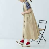 先染格紋條紋圓領法式袖前開襟襯衫 胸圍134cm衣長60cm cloudnine｜先染め 綿／Pu布帛チェック・ストライプ 柄アソートフレンチ袖 前あきブラウス