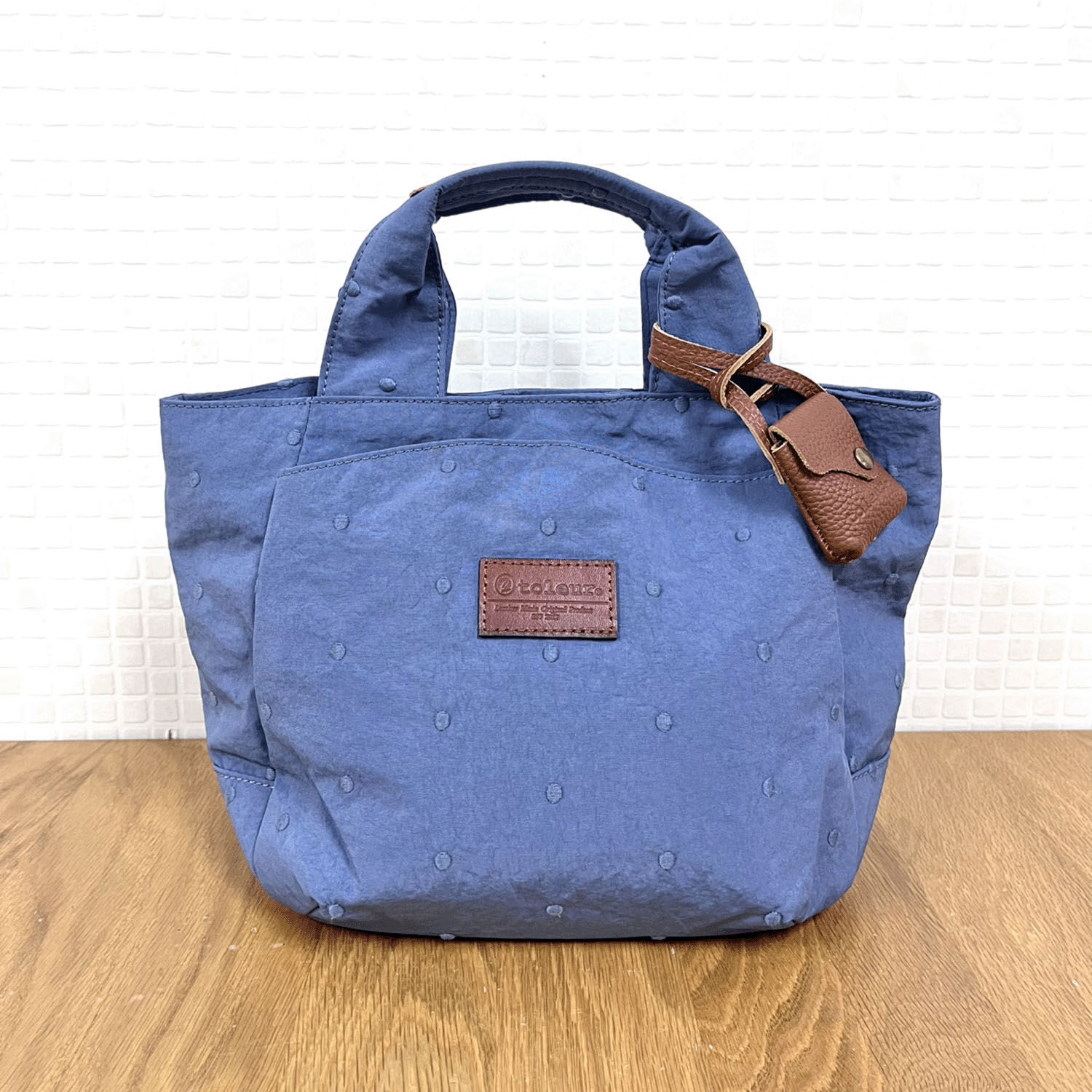 迷你圓點刺繡 尼龍托特包 約200g 3色【toleur】｜toleur ミニドット刺繍トートバッグ