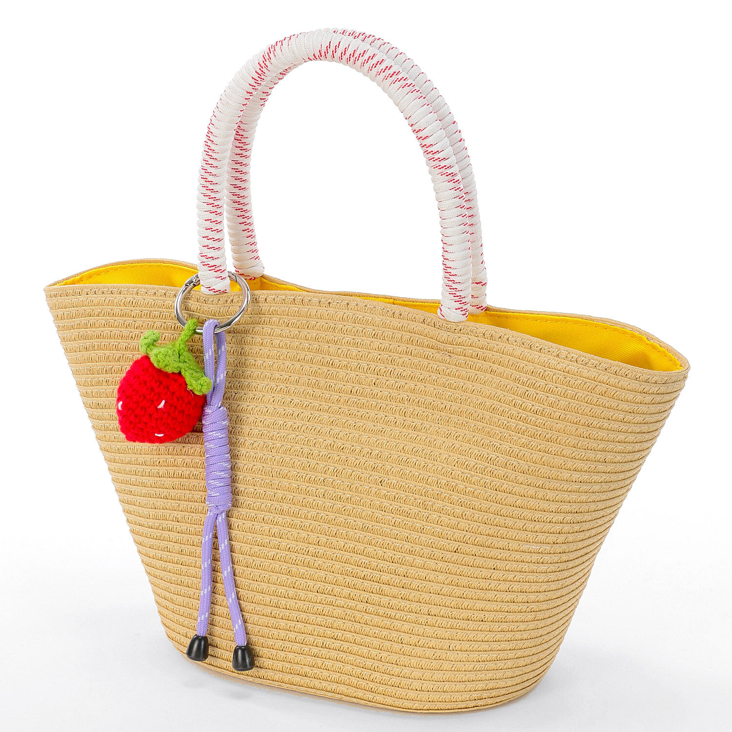 COOCO 水果吊飾夏日藤編籃包｜精緻飾品・日本直送