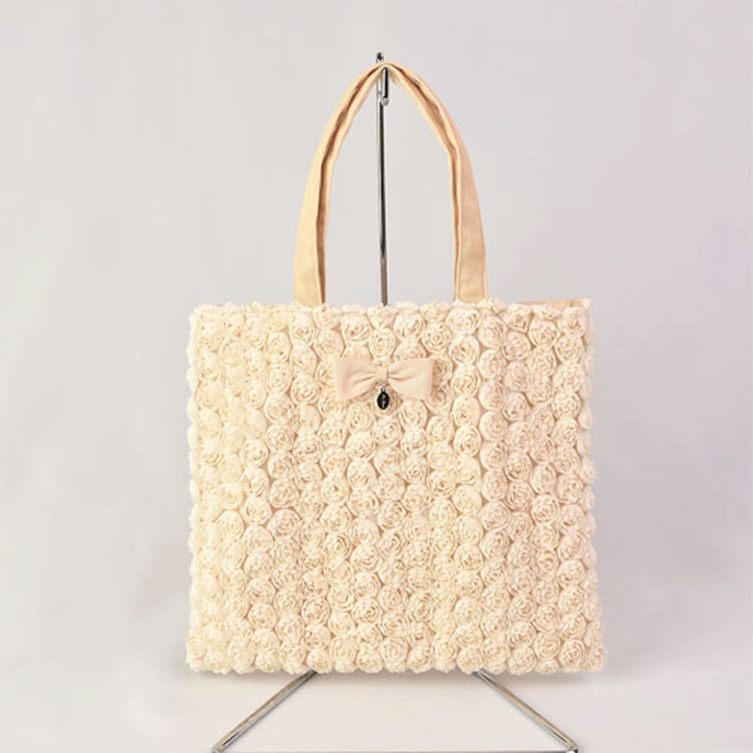 小玫瑰滿版 迷你托特包 23×22cm 磁扣 內口袋 5色｜ミニローズトート