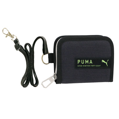 PUMA 環繞拉鍊短夾 附可調背帶 9.5×13cm 2色｜PUMA ラウンドファスナーウォレット
