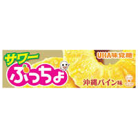 Puccho 條裝軟糖 酸沖繩鳳梨 10粒 UHA味覺糖｜UHA味覚糖 ぷっちょスティック サワー沖縄パイン