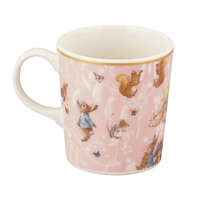 Peter Rabbit 彼得兔 粉紅馬克杯 雲母金杯緣 300ml 可微波洗碗機｜ピーターラビット グロウワイルドドロップ マグ ピンク