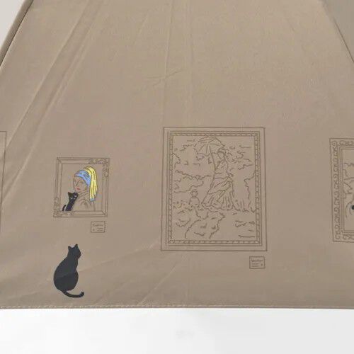 BLACK COATING UV PARASOL 美術館貓 晴雨兼用 折疊傘
