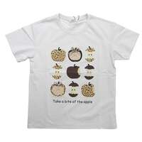 【ABISTE】蘋果圖案印花T恤 淺灰色 ｜ABISTE アップルプリントTシャツ