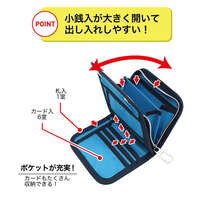 PUMA 雙按扣短夾 大零錢袋 8卡位 附可調背帶 2色｜PUMA ダブルホックラージコインポケットウォレット