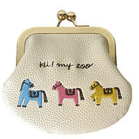 動物刺繡口金錢包 手掌大小 6款【HI！MY ZOO】｜HI！MY ZOO がま口ウォレット