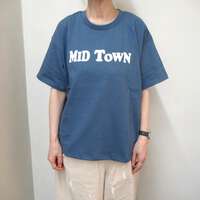 【ALL HOURS】MID TOWN 印花T恤 藍色 日本製 ｜ALL HOURS プリントTシャツ "MID TOWN"