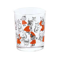 MOOMIN 嚕嚕米小不點玻璃杯 220ml 杯內也看得到圖案 貓咪／小狗｜ムーミン リトルミイプラス ガラスタンブラー