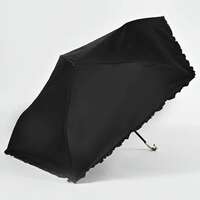 荷葉邊 遮光100% 晴雨兼用 折疊傘 50cm｜超軽量 UVガードフリルミニ傘
