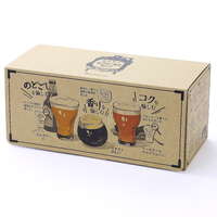 精釀啤酒杯三入組 品香醇厚順喉三種杯型 附圖解禮盒 日本製｜クラフトビヤーセット