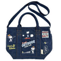 史努比 回收棉刺繡2WAY托特包 37×24cm【ROOTOTE】｜ルートート PEANUTS リサイクルコットン刺繍2WAYバッグ