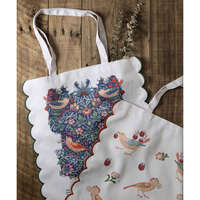 威廉・莫里斯 扇貝邊大托特包 47×49cm 3款｜ウィリアム・モリス柄 スカラップトートバッグ 苺鳥