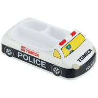 TOMICA 警車造型兒童餐盤 可拆分隔盤 抗菌加工 285×155×90mm｜トミカダイカットランチプレート パトカー