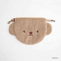 米飛兔 ボリス 毛絨臉型束口袋 化妝品收納｜ミッフィー BRUNA FACE FUR ダイカット巾着 ボリス
