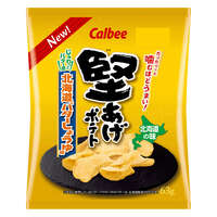 日本厚切硬脆薯片 北海道奶油醬油風味 63g｜堅あげポテト 北海道バターしょうゆ味