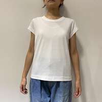 【LAITERIE】蓬鬆天竺法式袖素面T恤 黑色 日本製 ｜LAITERIE ふわふわ天竺フレンチスリーブTシャツ無地