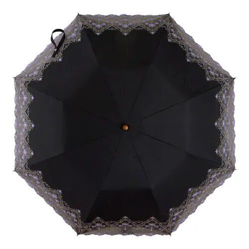 蕾絲邊 遮光100% 晴雨兼用 折疊傘 50cm