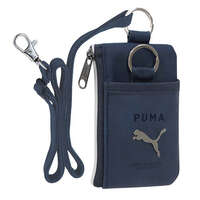 PUMA 3WAY零錢包 票卡夾 鑰匙包 可調背帶 黑／海軍藍｜PUMA コイン＆パスケース