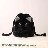 毛絨動物造型束口袋 四款可選 14×14×7cm｜もふもふアニマル巾着