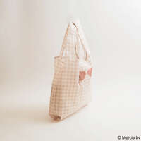 Miffy 格紋環保購物袋 S 波里斯款 可收進內袋 30×54cm｜ミッフィー BRUNA CHECK ショッピングバッグ S ボリス