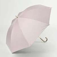 點點圖案 遮光100% 晴雨兼用 長傘 55cm｜晴雨兼用 CUDAシルバーラメドット長傘