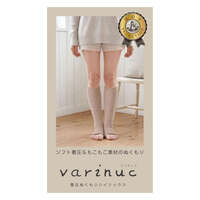 適度加壓毛絨保暖長筒襪 睡覺也能穿 3色【varinuc】｜varinuc 着圧ぬくもりハイソックス