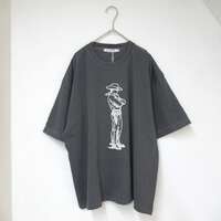 【ALL HOURS】牛仔圖案印花T恤 炭灰 日本製 ｜ALL HOURS プリントTシャツ "カウボーイ"