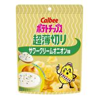 Calbee 超薄切薯片酸奶油洋蔥口味｜カルビー ポテトチップス超薄切り サワークリームオニオン味