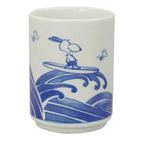 PEANUTS 史努比和風紋樣壽司湯杯 300ml 富士・市松・波浪｜スヌーピー 寿司湯呑